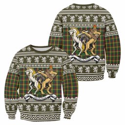 ScotsTee Shop MacMillan (McMillan) Clan Tartan Crest Christmas Sweatshirt Coat of Arms Funny Style
