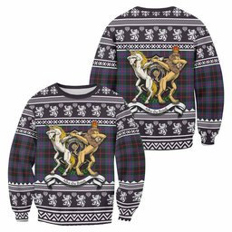 ScotsTee Shop Nairn Clan Tartan Crest Christmas Sweatshirt Coat of Arms Funny Style