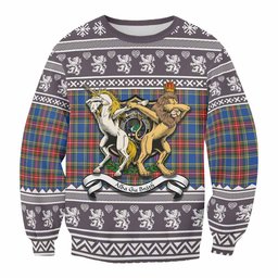 ScotsTee Shop MacBeth (McBeth) Clan Tartan Crest Christmas Sweatshirt Coat of Arms Funny Style