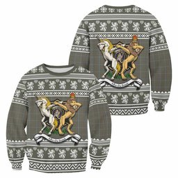 ScotsTee Shop Haig Clan Tartan Crest Christmas Sweatshirt Coat of Arms Funny Style