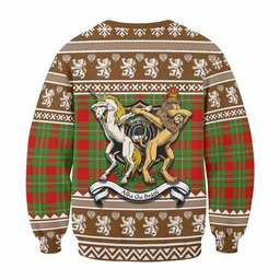 ScotsTee Shop Grierson Clan Tartan Crest Christmas Sweatshirt Coat of Arms Funny Style
