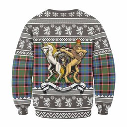 ScotsTee Shop Glass Clan Tartan Crest Christmas Sweatshirt Coat of Arms Funny Style