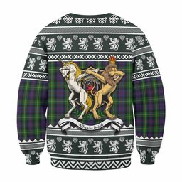 ScotsTee Shop Farquharson Clan Tartan Crest Christmas Sweatshirt Coat of Arms Funny Style