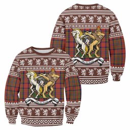 ScotsTee Shop Hepburn Clan Tartan Crest Christmas Sweatshirt Coat of Arms Funny Style