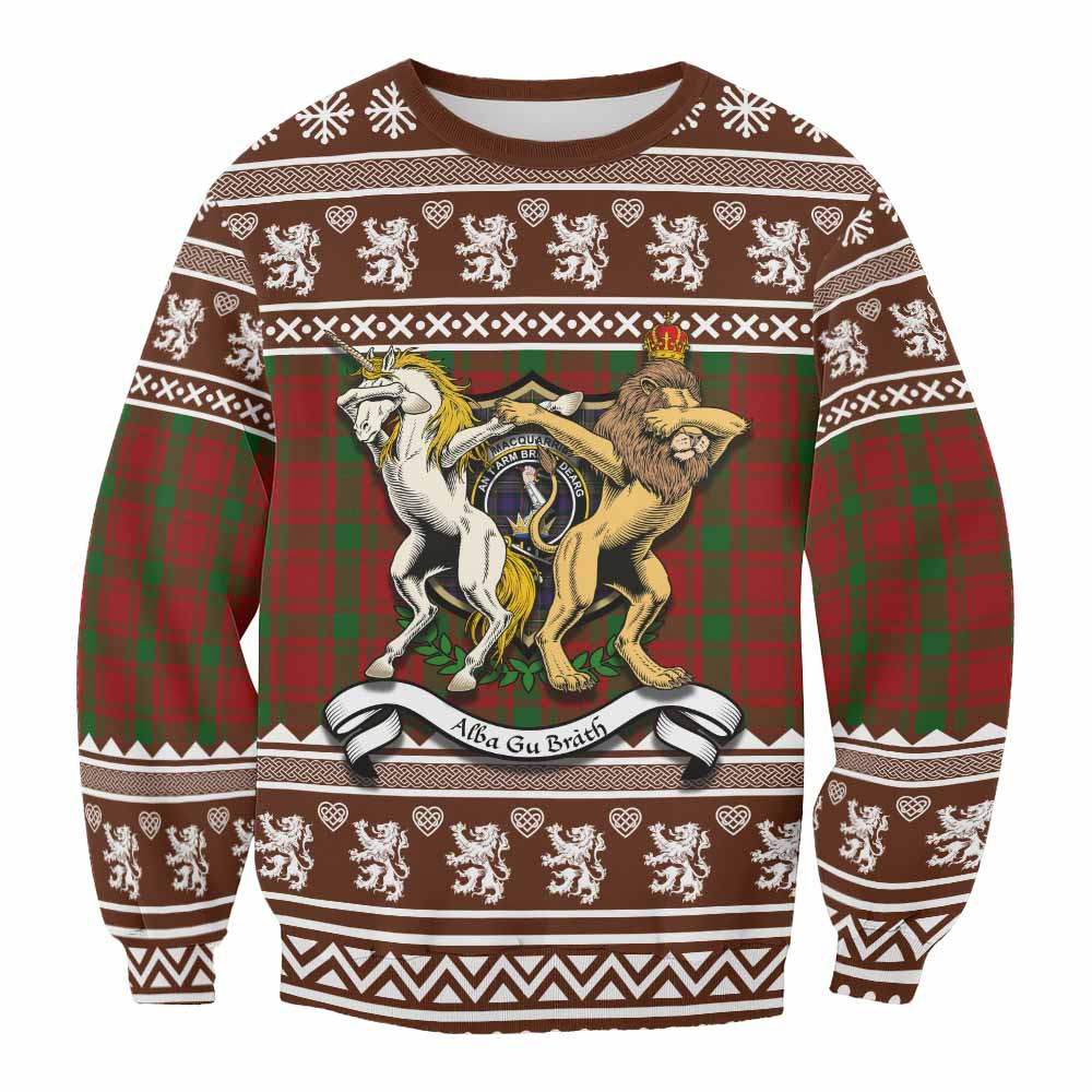 ScotsTee Shop MacQuarrie (McQuarrie) Clan Tartan Crest Christmas Sweatshirt Coat of Arms Funny Style