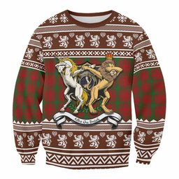 ScotsTee Shop MacQuarrie (McQuarrie) Clan Tartan Crest Christmas Sweatshirt Coat of Arms Funny Style
