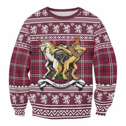 ScotsTee Shop Little Clan Tartan Crest Christmas Sweatshirt Coat of Arms Funny Style
