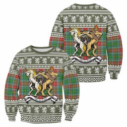 ScotsTee Shop Muirhead Clan Tartan Crest Christmas Sweatshirt Coat of Arms Funny Style