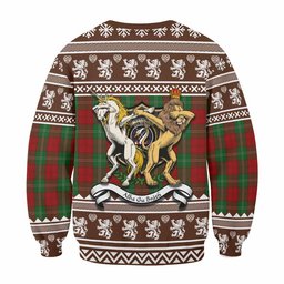 ScotsTee Shop Lennox Clan Tartan Crest Christmas Sweatshirt Coat of Arms Funny Style