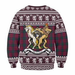 ScotsTee Shop Lindsay Clan Tartan Crest Christmas Sweatshirt Coat of Arms Funny Style