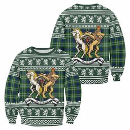 ScotsTee Shop Learmonth Clan Tartan Crest Christmas Sweatshirt Coat of Arms Funny Style