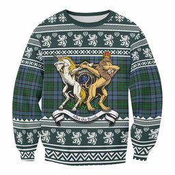 ScotsTee Shop Forsyth Clan Tartan Crest Christmas Sweatshirt Coat of Arms Funny Style