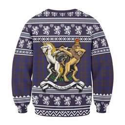 ScotsTee Shop Elliot Clan Tartan Crest Christmas Sweatshirt Coat of Arms Funny Style