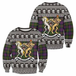ScotsTee Shop MacDonald (McDonald) Clan Tartan Crest Christmas Sweatshirt Coat of Arms Funny Style