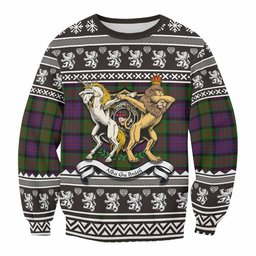 ScotsTee Shop MacDonald (McDonald) Clan Tartan Crest Christmas Sweatshirt Coat of Arms Funny Style