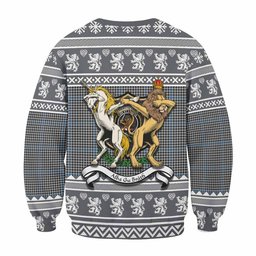 ScotsTee Shop Gladstone (Gladstanes) Clan Tartan Crest Christmas Sweatshirt Coat of Arms Funny Style