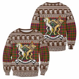 ScotsTee Shop Kinninmont Clan Tartan Crest Christmas Sweatshirt Coat of Arms Funny Style
