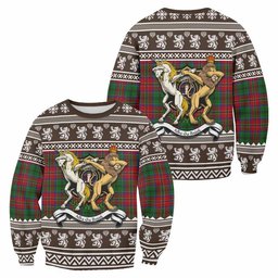 ScotsTee Shop MacCulloch (McCulloch) Clan Tartan Crest Christmas Sweatshirt Coat of Arms Funny Style
