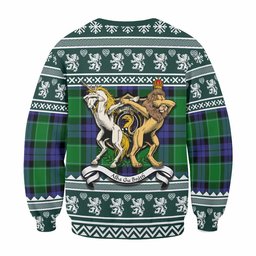 ScotsTee Shop Haldane Clan Tartan Crest Christmas Sweatshirt Coat of Arms Funny Style
