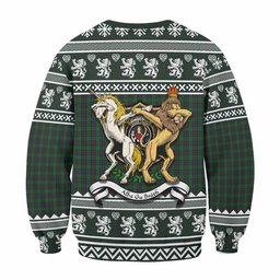 ScotsTee Shop Elphinstone Clan Tartan Crest Christmas Sweatshirt Coat of Arms Funny Style