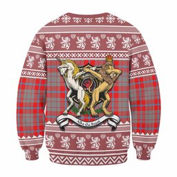 ScotsTee Shop Moubray Clan Tartan Crest Christmas Sweatshirt Coat of Arms Funny Style
