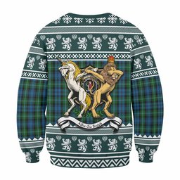 ScotsTee Shop Lyon Clan Tartan Crest Christmas Sweatshirt Coat of Arms Funny Style