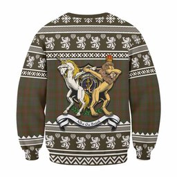 ScotsTee Shop Gray Clan Tartan Crest Christmas Sweatshirt Coat of Arms Funny Style