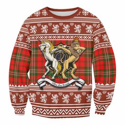 ScotsTee Shop Langlands Clan Tartan Crest Christmas Sweatshirt Coat of Arms Funny Style