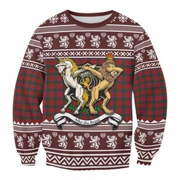 ScotsTee Shop Nicolson Clan Tartan Crest Christmas Sweatshirt Coat of Arms Funny Style