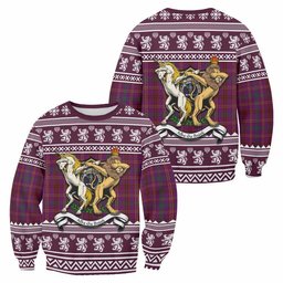 ScotsTee Shop McCall (Caithness) Clan Tartan Crest Christmas Sweatshirt Coat of Arms Funny Style