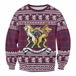 ScotsTee Shop McCall (Caithness) Clan Tartan Crest Christmas Sweatshirt Coat of Arms Funny Style
