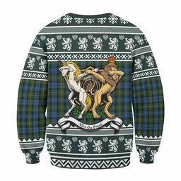 ScotsTee Shop Mackenzie (Mckenzie) Clan Tartan Crest Christmas Sweatshirt Coat of Arms Funny Style