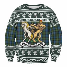 ScotsTee Shop Mackenzie (Mckenzie) Clan Tartan Crest Christmas Sweatshirt Coat of Arms Funny Style