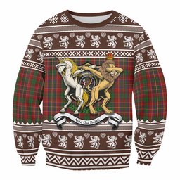 ScotsTee Shop Innes Clan Tartan Crest Christmas Sweatshirt Coat of Arms Funny Style