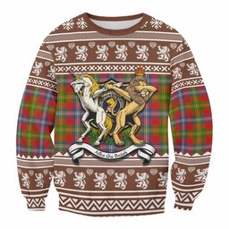 ScotsTee Shop Forrester (Foster) Clan Tartan Crest Christmas Sweatshirt Coat of Arms Funny Style