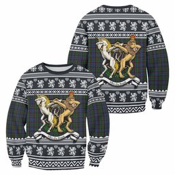 ScotsTee Shop Fletcher Clan Tartan Crest Christmas Sweatshirt Coat of Arms Funny Style