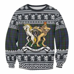ScotsTee Shop Fletcher Clan Tartan Crest Christmas Sweatshirt Coat of Arms Funny Style