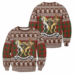 ScotsTee Shop MacFie (McFie) Clan Tartan Crest Christmas Sweatshirt Coat of Arms Funny Style
