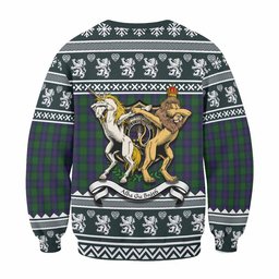 ScotsTee Shop Shaw Clan Tartan Crest Christmas Sweatshirt Coat of Arms Funny Style