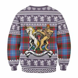 ScotsTee Shop Pentland Clan Tartan Crest Christmas Sweatshirt Coat of Arms Funny Style