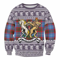 ScotsTee Shop Pentland Clan Tartan Crest Christmas Sweatshirt Coat of Arms Funny Style