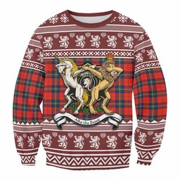 ScotsTee Shop Ruthven Clan Tartan Crest Christmas Sweatshirt Coat of Arms Funny Style