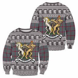 ScotsTee Shop Spence (Spens) Clan Tartan Crest Christmas Sweatshirt Coat of Arms Funny Style