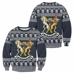 ScotsTee Shop Sempill (Semple) Clan Tartan Crest Christmas Sweatshirt Coat of Arms Funny Style