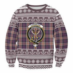 ScotsTee Shop Carnegie Clan Tartan Christmas Sweatshirt with Family Crest