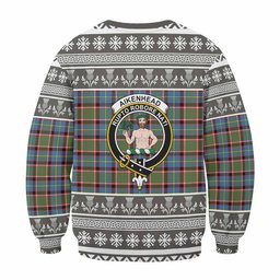 ScotsTee Shop Aikenhead Clan Tartan Christmas Sweatshirt with Family Crest