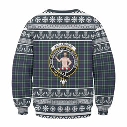 ScotsTee Shop Allardice Clan Tartan Christmas Sweatshirt with Family Crest