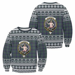 ScotsTee Shop Allardice Clan Tartan Christmas Sweatshirt with Family Crest