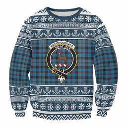 ScotsTee Shop MacCorquodale (McCorquodale) Clan Tartan Christmas Sweatshirt with Family Crest