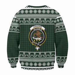 ScotsTee Shop Graham Clan Tartan Christmas Sweatshirt with Family Crest